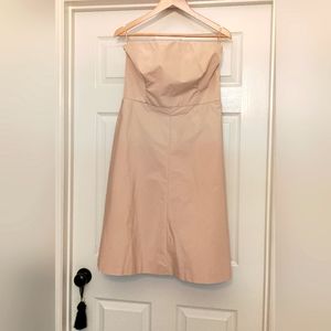 Red Valentino  Beige  sleeveless Aline Taffeta Midi Dress Size 46
